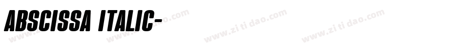 Abscissa Italic字体转换